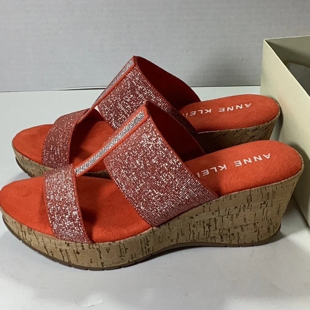 ANNE KLEIN Hardy Elastic Strap Wedge